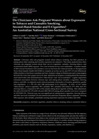 Do clinicians ask pregnant women about exposures to tobacco and cannabis smoking, second-hand-smoke and e-cigarettes? An Australian national cross-sectional survey