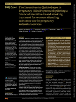 The Incentives to Quit tobacco in Pregnancy (IQuiP) protocol: piloting a financial incentive-based smoking treatment for women attending substance use in pregnancy antenatal services