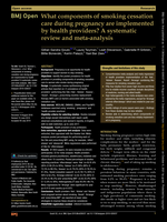 What components of smoking cessation care during pregnancy are implemented by health providers? A systematic review and meta-analysis