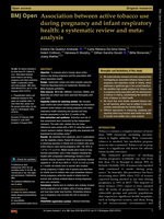 Association between active tobacco use during pregnancy and infant respiratory health: a systematic review and meta-analysis