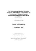 The relationship between different protocols of resistance exercise and the development of muscle power: implications for muscular and neural adaptation