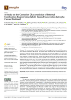 A Study on the Corrosion Characteristics of Internal Combustion Engine Materials in Second-Generation Jatropha Curcas Biodiesel