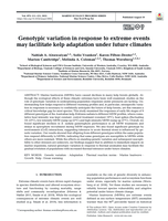 Genotypic variation in response to extreme events may facilitate kelp adaptation under future climates