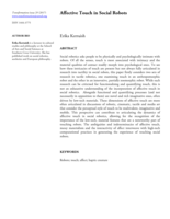 Affective touch in social robots