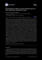 Seed Phosphorus Effects on Rice Seedling Vigour in Soils Differing in Phosphorus Status