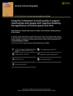 Using the 'in-between' to build quality in support relationships with people with cognitive disability: the significance of liminal spaces and time