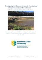Soil and dam sediment chemistry report Investigating soil chemistry on intensive horticulture sites and in associated dam sediments Final Report -Coffs Harbour City Council Environmental Levy Program