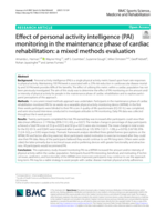 Effect of personal activity intelligence (PAI) monitoring in the maintenance phase of cardiac rehabilitation: a mixed methods evaluation