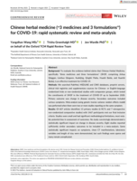 Chinese herbal medicine ("3 medicines and 3 formulations") for COVID-19: rapid systematic review and meta-analysis