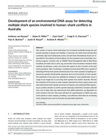 Development of an environmental DNA assay for detecting multiple shark species involved in human–shark conflicts in Australia
