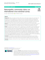 Naturopathic community clinics: an international cross-sectional survey