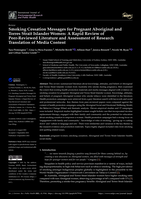 Smoking Cessation Messages for Pregnant Aboriginal and Torres Strait Islander Women: A Rapid Review of Peer-Reviewed Literature and Assessment of Research Translation of Media Content
