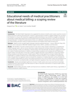 Educational needs of medical practitioners about medical billing: a scoping review of the literature
