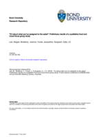 "It's About What You've Assigned to the Salad": Preliminary Results of a Qualitative Food and Mood Focus Group Study