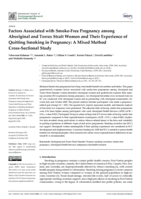 Factors Associated with Smoke-Free Pregnancy among Aboriginal and Torres Strait Women and Their Experience of Quitting Smoking in Pregnancy: A Mixed Method Cross-Sectional Study