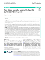 Post-Ebola sequelae among Ebola child survivors in Sierra Leone