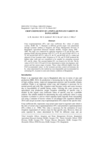 Crop coefficient of a popular potato variety in Bangladesh