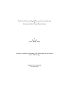 The role of professional capital theory and school leadership for international school climate transformation