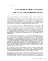 Learner Profile: Heath Te Au, Bachelor of Social Services