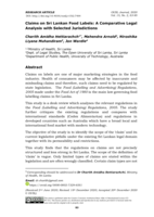 Claims on Sri Lankan Food Labels: A Comparative Legal Analysis with Selected Jurisdictions