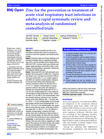 Zinc for the prevention or treatment of acute viral respiratory tract infections in adults: a rapid systematic review and meta-analysis of randomised controlled trials