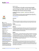 The utilisation of public and private health care among Australian women with diabetes: Findings from the 45 and Up Study