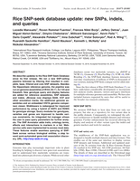 Rice SNP-seek database update: new SNPs, indels, and queries