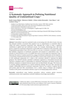 A Systematic Approach to Defining Nutritional Quality of Underutilised Crops