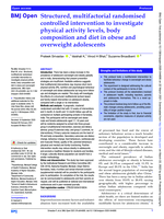 Structured, multifactorial randomised controlled intervention to investigate physical activity levels, body composition and diet in obese and overweight adolescents