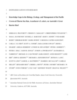 Knowledge Gaps in the Biology, Ecology, and Management of the Pacific Crown-of-Thorns Sea Star, Acanthaster sp., on Australia’s Great Barrier Reef