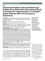 Queensland Pediatric Sepsis Breakthrough Collaborative: Multicenter Observational Study to Evaluate the Implementation of a Pediatric Sepsis Pathway Within the Emergency Department