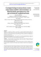 Categorizing transaction costs outcomes under uncertainty: a blockchain perspective for government organizations