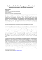 Students as harsh critics: a comparison of student and  industry assessment of placement competencies