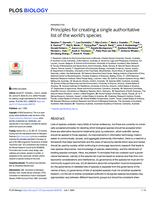 Principles for creating a single authoritative list of the world’s species