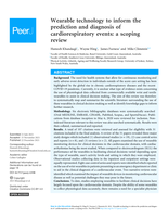 Wearable technology to inform the prediction and diagnosis of cardiorespiratory events: a scoping review