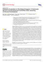 Probiotics Evaluation in Oncological Surgery: A Systematic Review of 36 Randomized Controlled Trials Assessing 21 Diverse Formulations