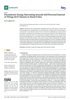 Piezoelectric Energy Harvesting towards Self-Powered Internet of Things (IoT) Sensors in Smart Cities