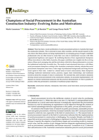 Champions of Social Procurement in the Australian Construction Industry: Evolving Roles and Motivations