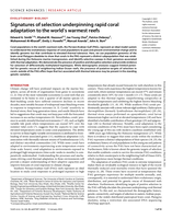 Signatures of selection underpinning rapid coral adaptation to the world's warmest reefs