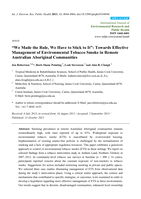 “We Made the Rule, We Have to Stick to It”: Towards Effective Management of Environmental Tobacco Smoke in Remote Australian Aboriginal Communities