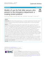 Models of care for frail older persons who present to the emergency department: a scoping review protocol