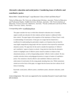 Alternative education and social justice: Considering issues of affective and contributive justice