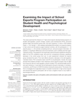 Examining the Impact of School Esports Program Participation on Student Health and Psychological Development