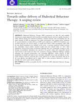 Towards online delivery of Dialectical Behaviour Therapy: A scoping review