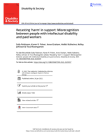 Recasting 'harm' in support: Misrecognition between people with intellectual disability and paid workers