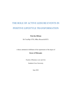 The role of active leisure events in positive lifestyle transformation