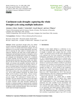 Catchment-scale drought: capturing the whole drought cycle using multiple indicators