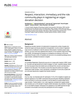 Respect, interaction, immediacy and the role community plays in registering an organ donation decision