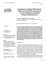 Strigolactone analogue GR24 reduces axillary bud out break and growth in tea tree, Melaleuca alternifolia (Maiden & Betche) Cheel