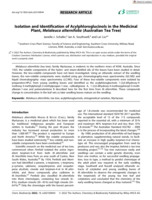 Isolation and Identification of Acylphloroglucinols in the Medicinal Plant, Melaleuca alternifolia (Australian Tea Tree)